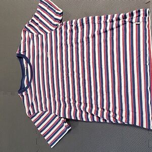 Vans striped shirt red/blue/white size L